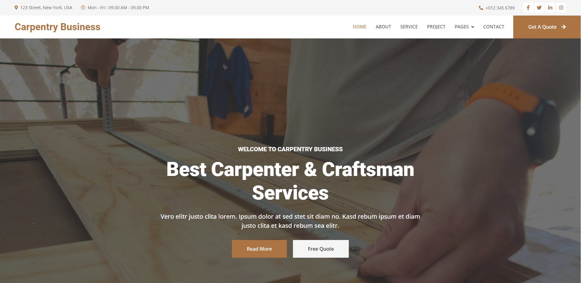 Carpentry Business Template